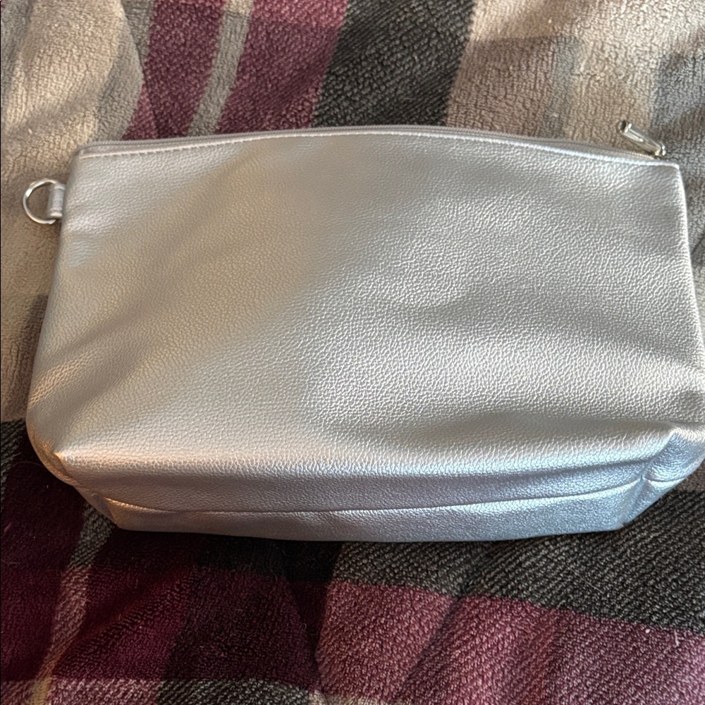 Thirty-One Silver Cosmetic Bag